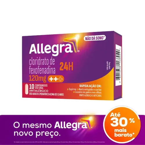 Allegra 120mg 10 Comprimidos