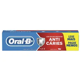 Creme Dental Oral B 123 Menta Suave Anticáries 150g