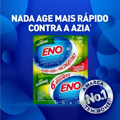 Sal de Frutas Eno - Sabor Guaraná - 2 Envelopes de 5g Cada