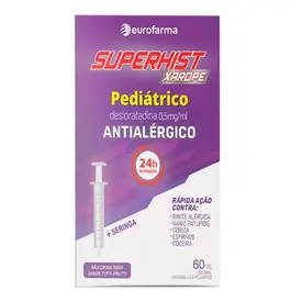 Superhist Pediátrico Tutti-Frutti 60ml Xarope + Seringa Dosadora