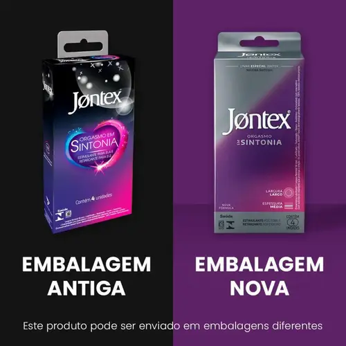 Preservativo Jontex Orgasmo em Sintonia 4 Unidades