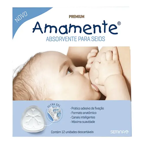 Absorvente para Seios Amamente Ultra Conforto 12 Unidades