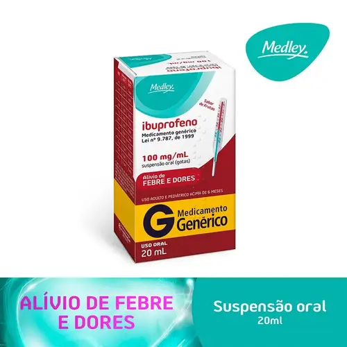 Ibuprofeno 100mg/ml - Medley - Genérico 20ml