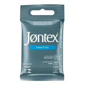 Preservativo Jontex Sensitive Mais Fino 3 Unidades