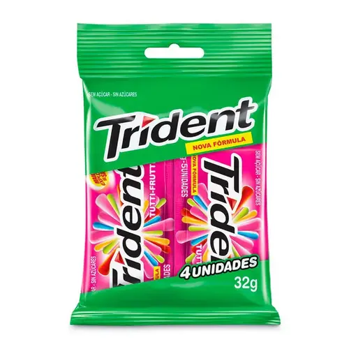 Chiclete Trident Tutti-Frutti - 4 Unidade
