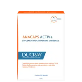 Anacaps Activ+ Ducray Cabelos e Unhas 30 Cápsulas
