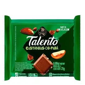 Chocolate Garoto Talento Castanha-do-Pará 25g