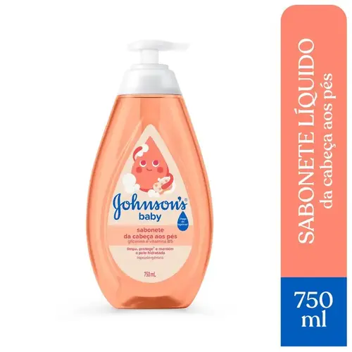 Sabonete Líquido Infantil Johnson's Baby Cabeça aos Pés 750ml