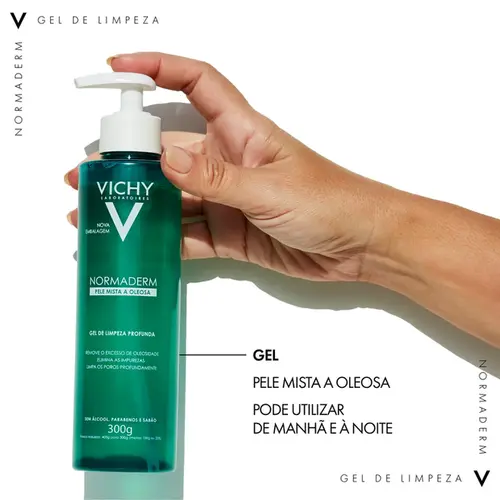 Gel de Limpeza Facial Vichy Normaderm Antioleosidade com Acido Glicolico 150g
