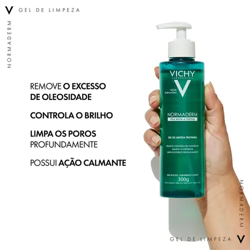 Gel de Limpeza Facial Vichy Normaderm Antioleosidade com Acido Glicolico 150g