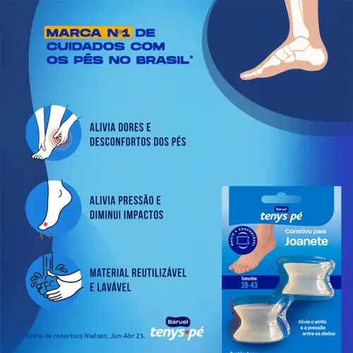 Corretivo para Joanete em Gel Baruel Tenys Pé Tamanho 39 a 43