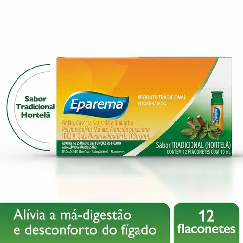 Eparema - Sabor Hortelã - 12 Flaconetes de 10ml cada