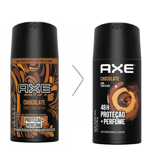Desodorante Axe Chocolate Dark Temptation Aerosol Masculino 150ml