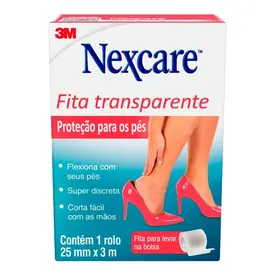 Fita Protetora para os Pés Nexcare Transparente 25mm x 3m - 1 Unidade