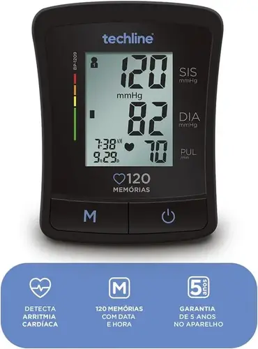 Aparelho Medidor de Pressão Digital Automático de Braço Techline BP-1209
