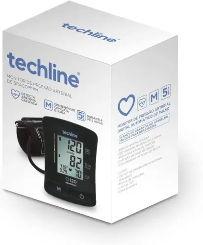 Aparelho Medidor de Pressão Digital Automático de Braço Techline BP-1209