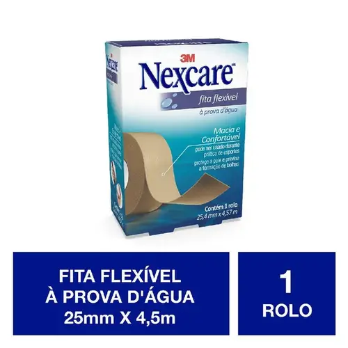 Fita Flexível Nexcare 3M À Prova D’água 25mm x 4,5m 1 Rolo