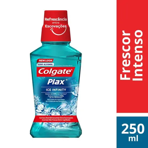 Enxaguante Bucal Colgate Plax Ice Infinity Zero Álcool 250ml