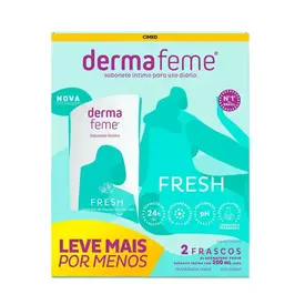Kit 2 Sabonete Íntimo Dermafeme Fresh 200ml cada