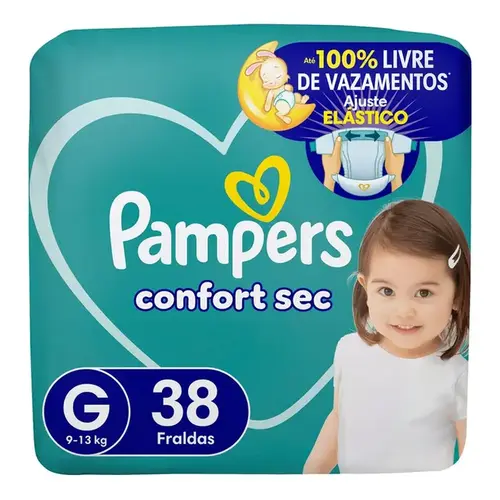 Fralda Pampers Confort Sec G 38 Unidades