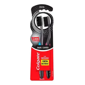 Escova de Dente Colgate 360º Black 2 Unidades