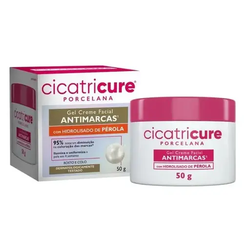Gel Creme Facial Cicatricure Porcelana Antimarcas 50g