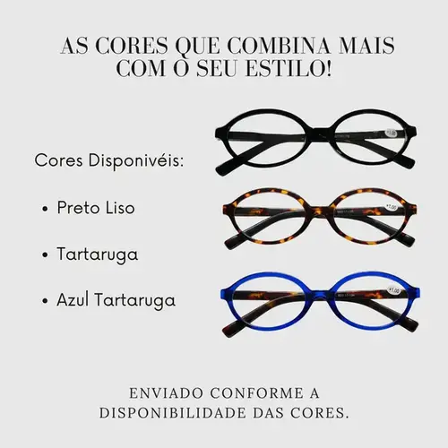 Óculos de Leitura Fashion Grau 4.0 - Cores Variadas - 1 Unidades