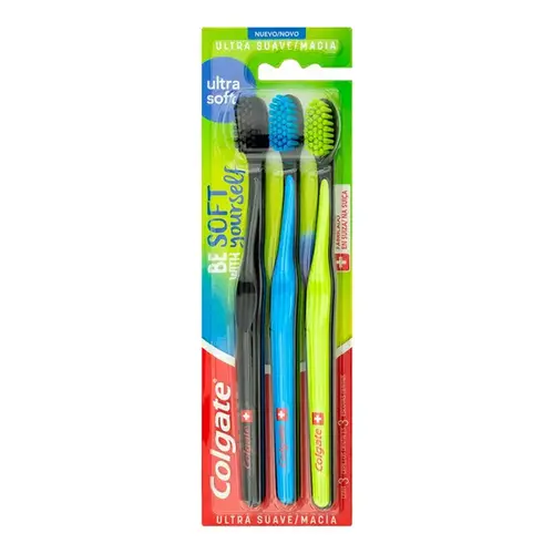 Escova de Dente Colgate Ultra Soft Ultra Macia 3 Unidades