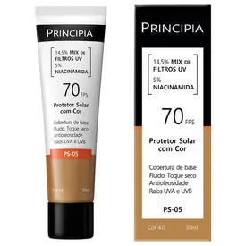 Protetor Solar Facial Principia PS-05 FPS 70 Toque Seco Cor 4.0 30ml