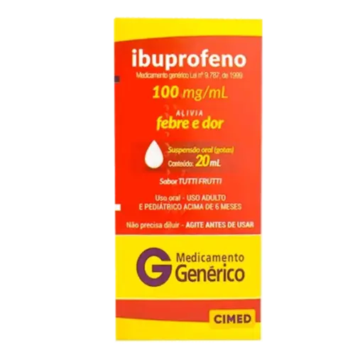 Ibuprofeno 100mg/ml Genérico Cimed 20ml