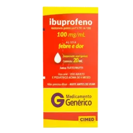 Ibuprofeno 100mg/ml Genérico Cimed 20ml