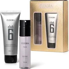 Kit Masculino Eudora Club 6 Body Spray 100ml + Loção Corporal 200ml