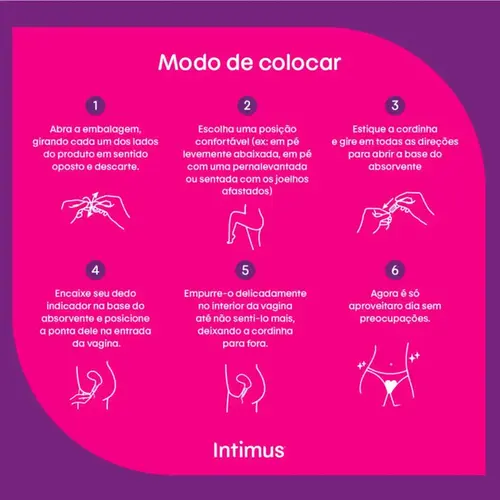 Absorvente Interno Intimus Médio 8 Unidades
