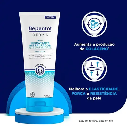 Loção Corporal Diária Bepantol Derma Hidratante Restaurador Pele Seca 200ml