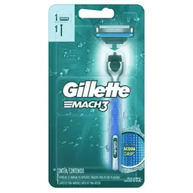Aparelho de Barbear Gillette Mach3 AcquaGrip 1 Unidade