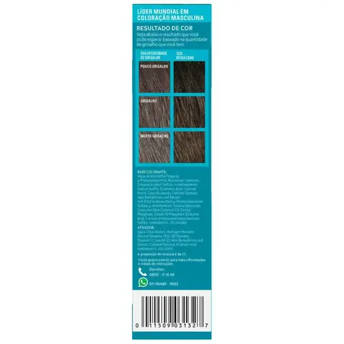 Tonalizante Masculino Grecin 5 Barba e Bigode Castanho Escuro