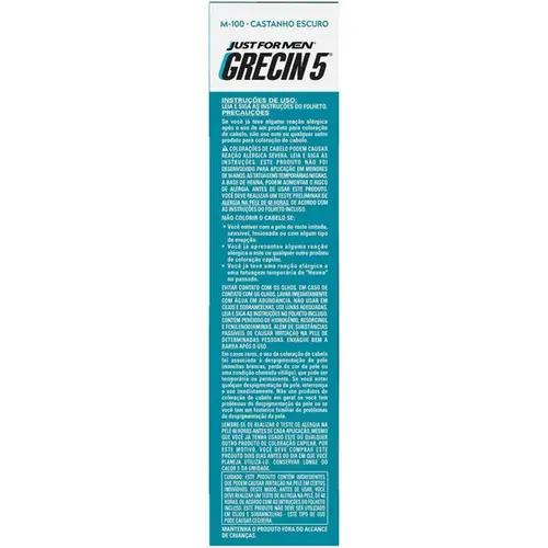 Tonalizante Masculino Grecin 5 Barba e Bigode Castanho Escuro