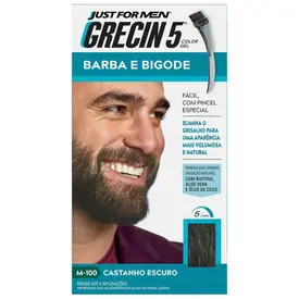 Tonalizante Masculino Grecin 5 Barba e Bigode Castanho Escuro