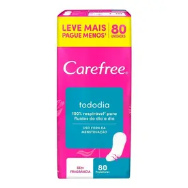 Protetor Diário Carefree Todo Dia Flexi sem Perfume 80 unidades