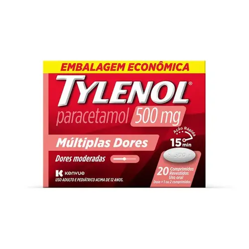 Tylenol 500mg 20 Comprimidos