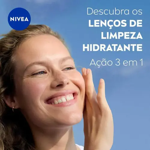 Lenço Demaquilante Nivea - 3 em 1 - Ação Hidratante - 25 Unidades