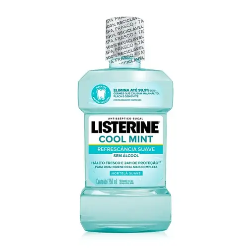 Enxaguante Bucal Listerine Cool Mint Menta Suave Zero Álcool 250ml