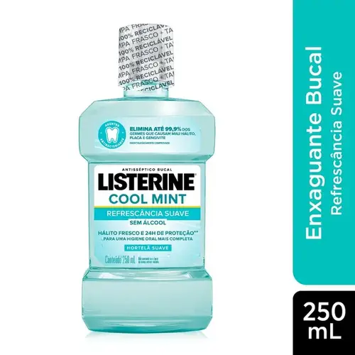 Enxaguante Bucal Listerine Cool Mint Menta Suave Zero Álcool 250ml
