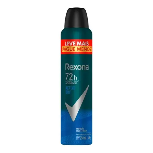Desodorante Rexona Men Active Dry Aerosol Masculino 250ml