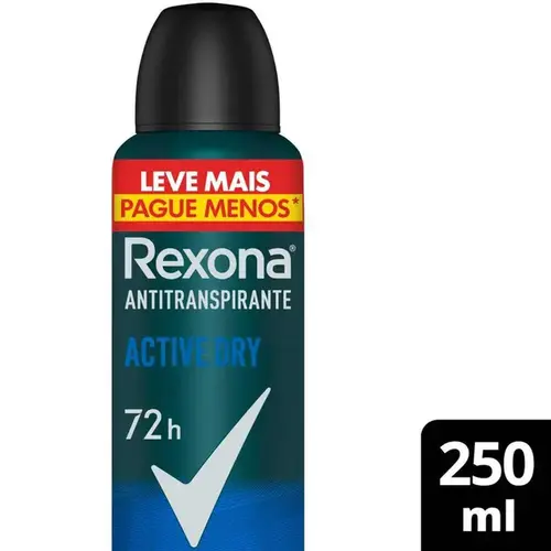 Desodorante Rexona Men Active Dry Aerosol Masculino 250ml