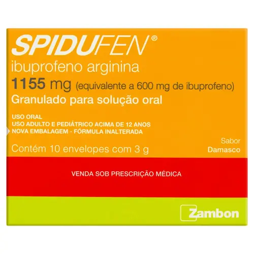 Spidufen 1155mg - Sabor Menta - 10 Envelopes com 3g