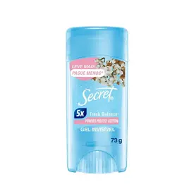 Desodorante Stick Gel Secret Clear Cotton Antitranspirante 73g