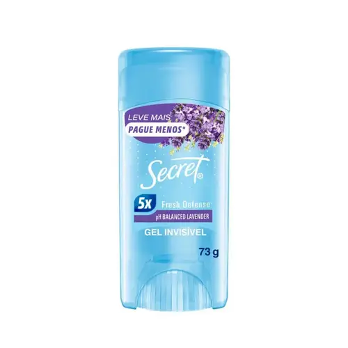 Desodorante Stick Gel Secret Clear Lavender Antitranspirante 73g
