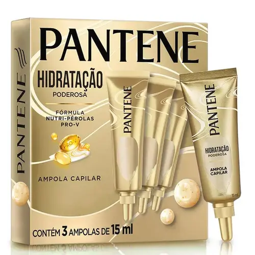 Kit 3 Ampola Capilar Pantene Hidratação Poderosa 15ml cada