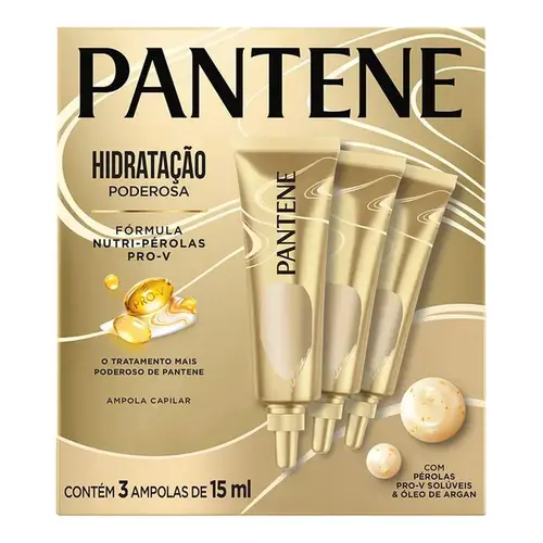 Kit 3 Ampola Capilar Pantene Hidratação Poderosa 15ml cada